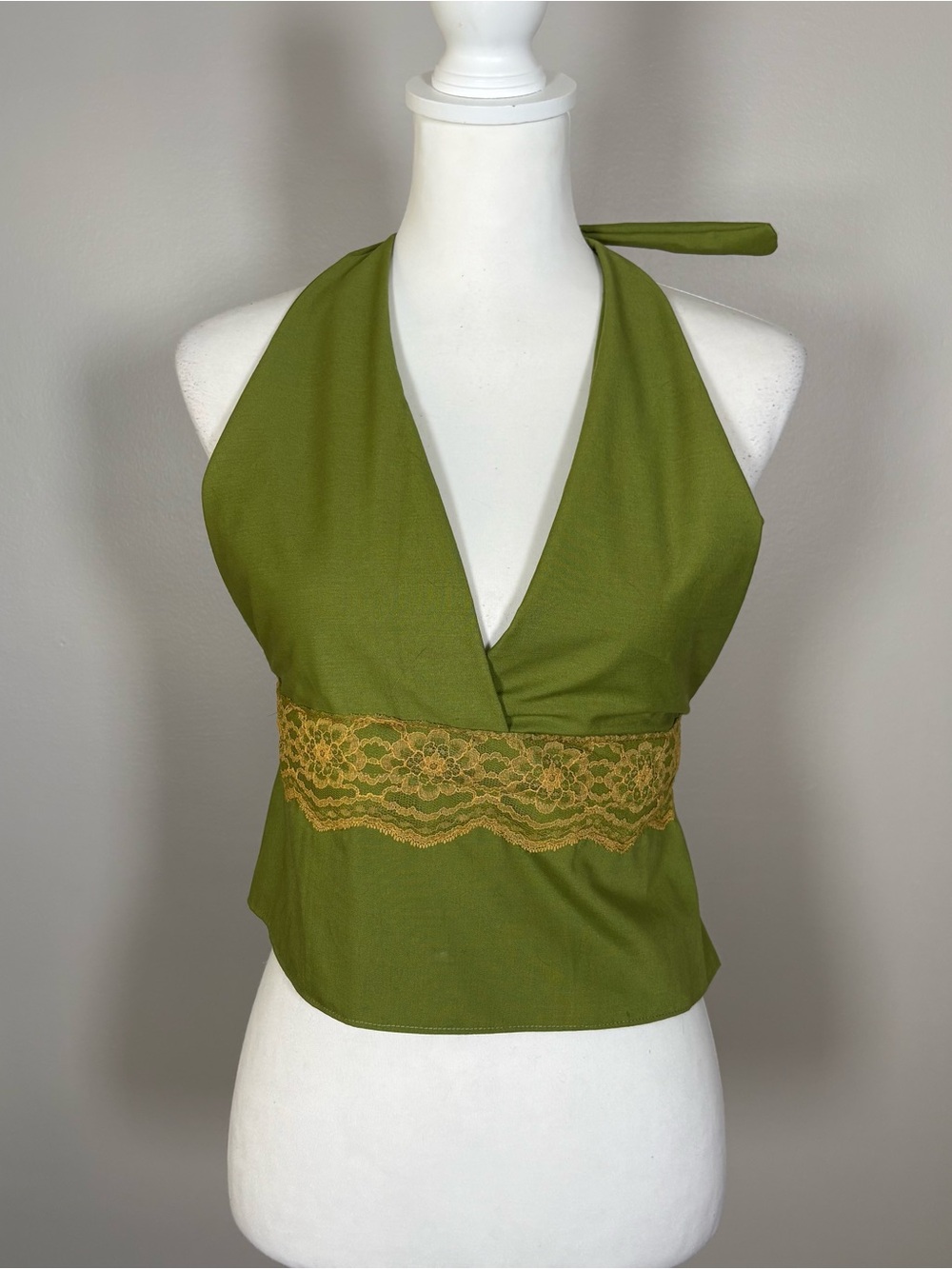 Y2k handmade backless top
